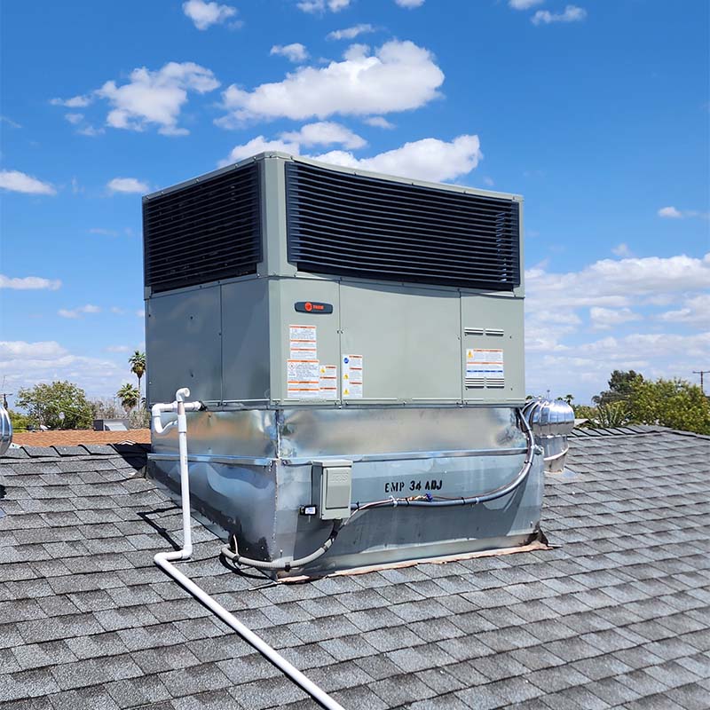 New rooftop HVAC unit installed by HVAC SG, an Arizona heating and cooling company providing professional AC service and maintenance